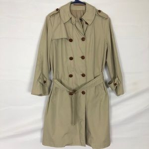 Sears Vintage Double Breasted Belted Trench Coat.